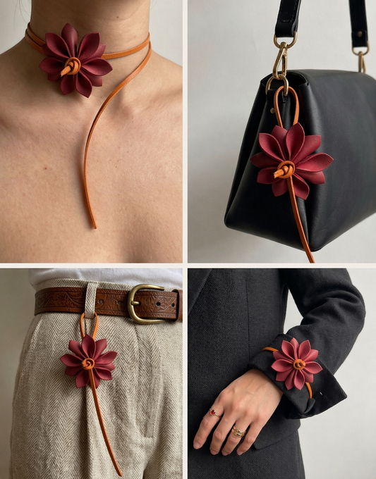 Leather Flower Bloom - Les Amulettes